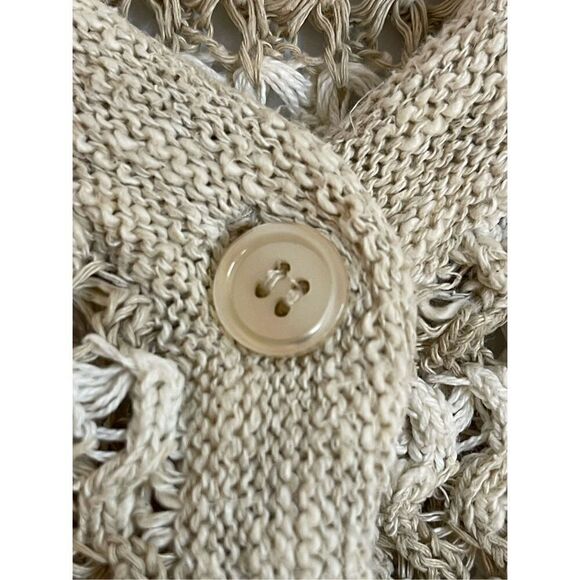 Liz Claiborne Petite white tan women’s cardigan size large - Picture 7 of 7